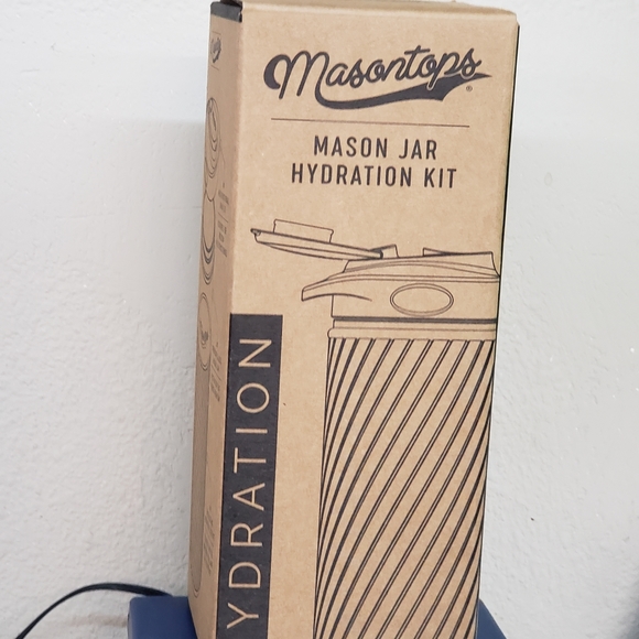 Masontops® Glass Water Bottle Neoprene Turquoise - Picture 2 of 5